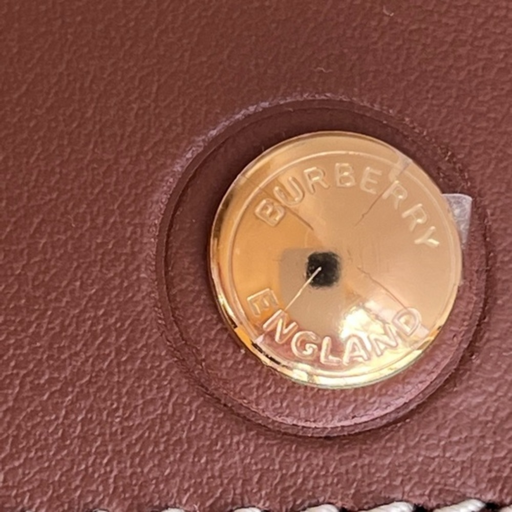 BURBERRY Mini Check Jacquard Pocket Bag- Dark Birch Brown - Picture 14 of 14